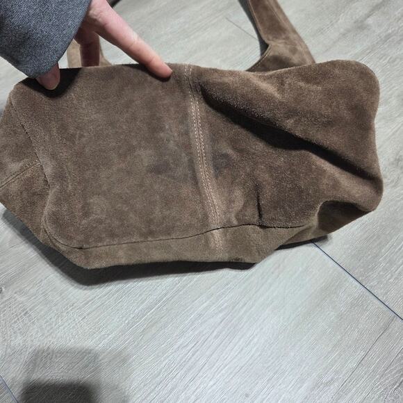 Brandy Melville Brown Suede Hobo Bag with Matching Wallet - Picture 3 of 9